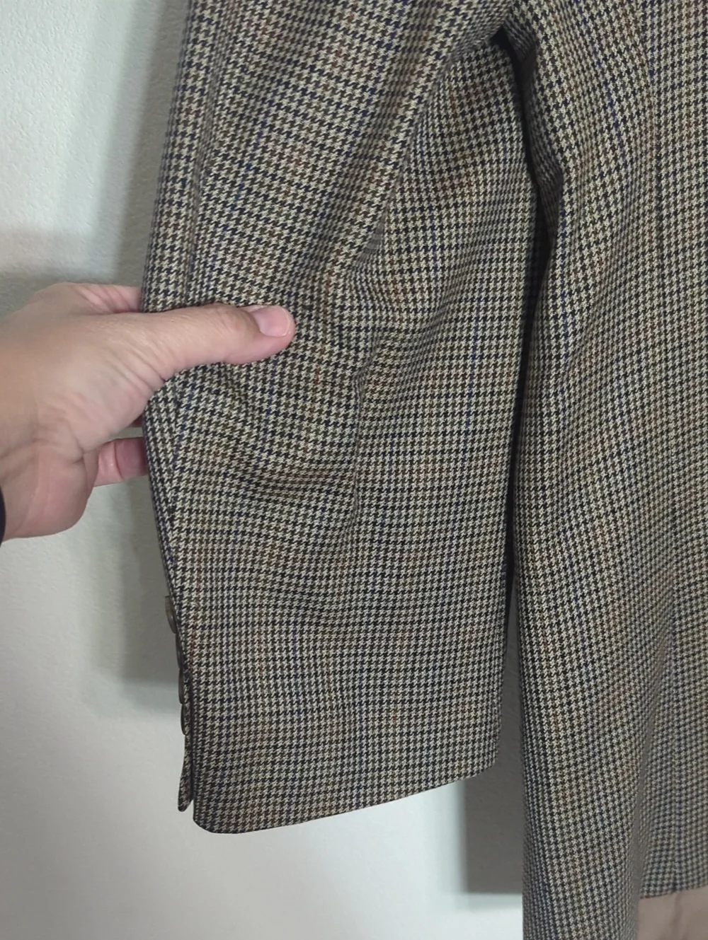 Mens Blazer Lot 100% Wool for Crafters Sewing Upcycling Tweed Houndstooth Autumn
